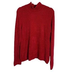 Talbots Womens Size XL Mock Neck Red Sweater Retail: $68 Amazingly Soft EUC